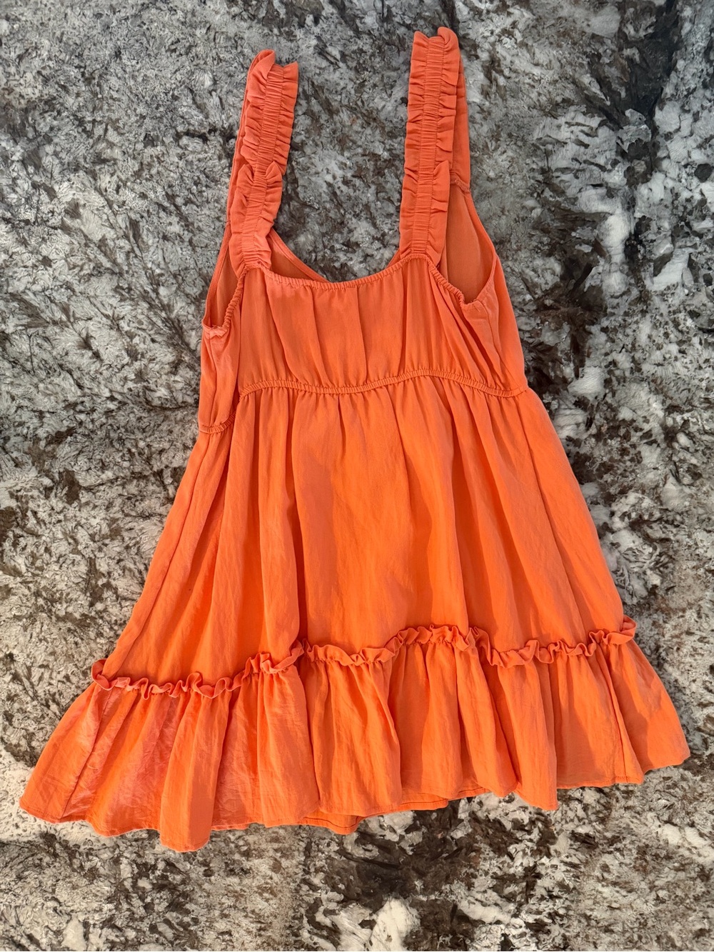 Blu Pepper Orange Ruffle-Strap Sundress - Picture 2 of 3